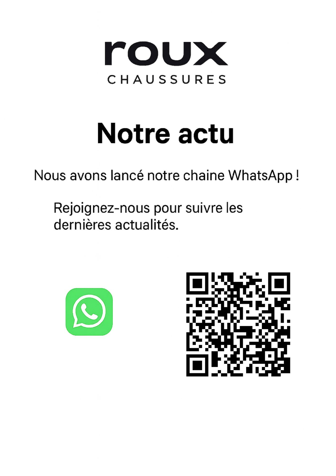 Retrouvez nous sur notre chaine WhatsApp
