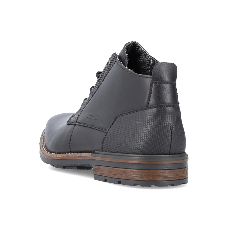 Bottes à Lacets Rieker 14609 Pour Homme - Cuir Véritable, Semelle Intérieure Souple, Style Automne-hiver - 9