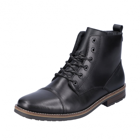 Bottines cuir noir Rieker...