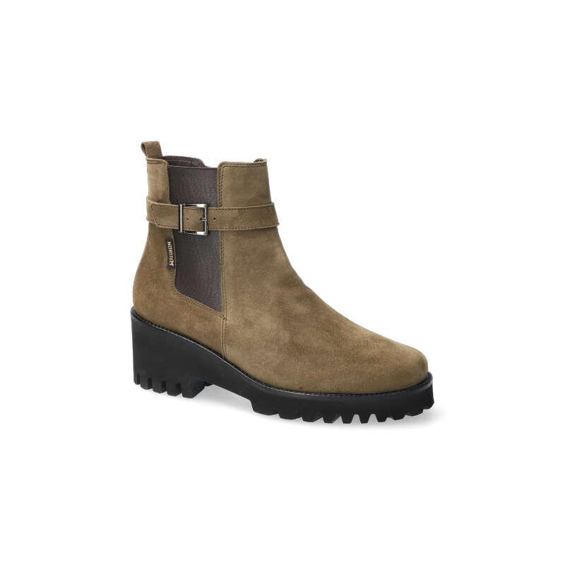 bottine a talon en cuir