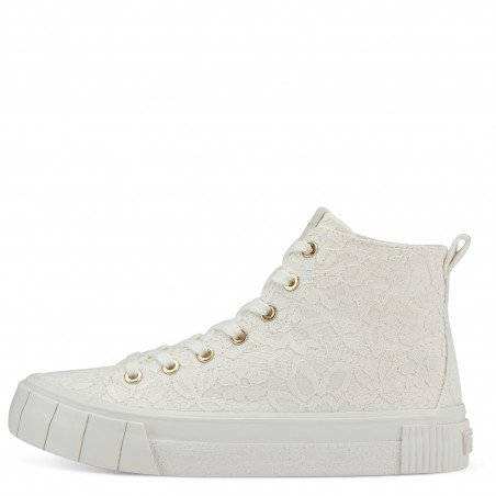 basket ivory macramee...