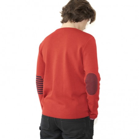 Pull over homme Berthe rouge