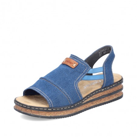 Sandale 62982-12 rieker bleu