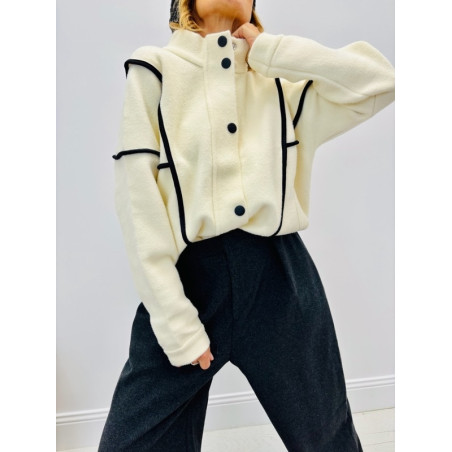 Veste couture blanc/noir