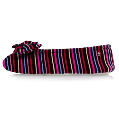 Pantoufle 97300 rayures roses