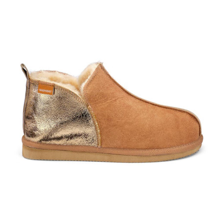 Pantoufle Annie cognac/gold