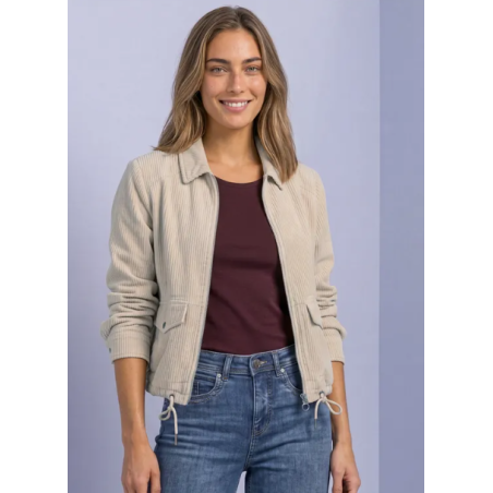 Veste en velour clay sand
