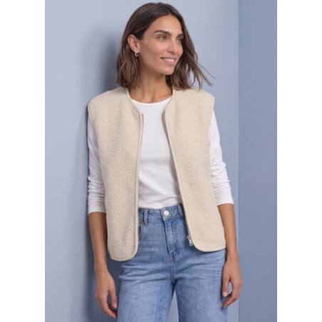Gilet Zippé soft fawn beige