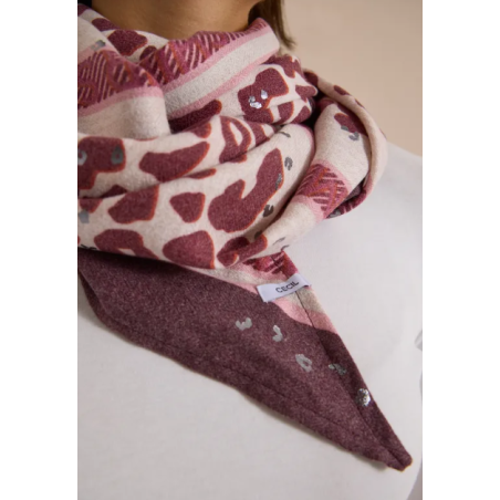 Foulard triangulaire berry red