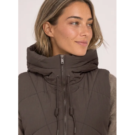 Gilet à capuche brown