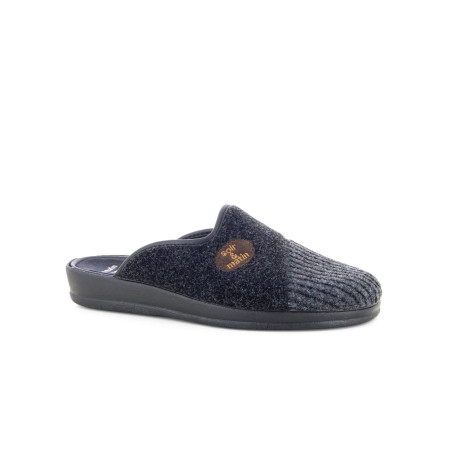 Mules hommes Blason gris