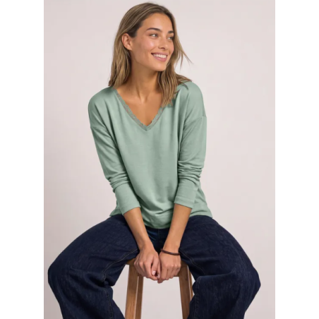 Pull col en v eucalyptus