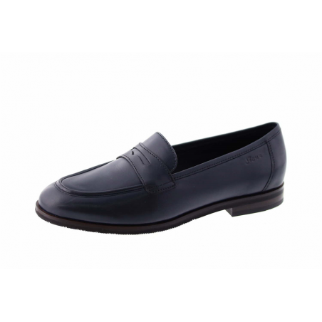 Mocassin SIOUX cuir bleu...