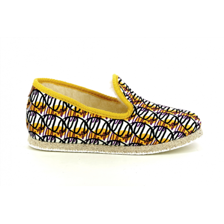 Pantoufle Arlequin jaune