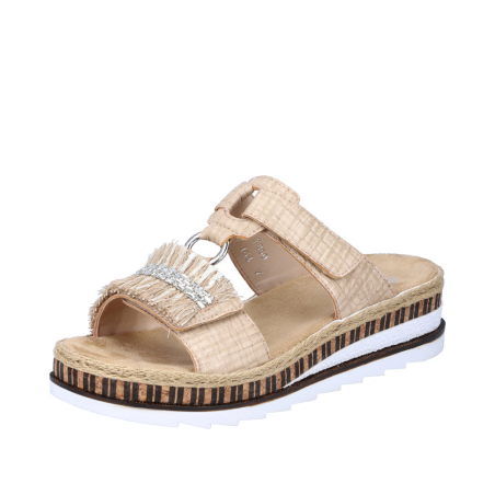 Mules femmes RIEKER beige